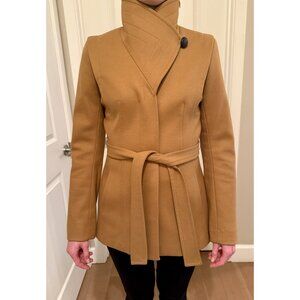Aritzia Babaton Peacoat Beige / Camel Women Wool Cashmere Fitted Coat Jacket